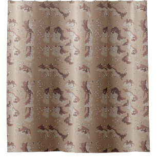 Desert Camo Camouflage Pattern Shower Curtain