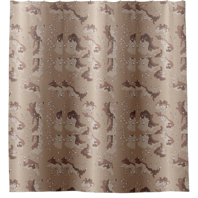 Desert Camo Camouflage Pattern Shower Curtain (Front)