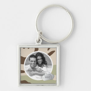 Desert Camo Customisable Photo & Dog Tags Key Ring