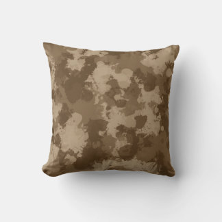 Desert Camo Paint Splatter Cushion