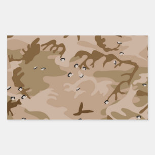 Desert Camo Rectangular Sticker