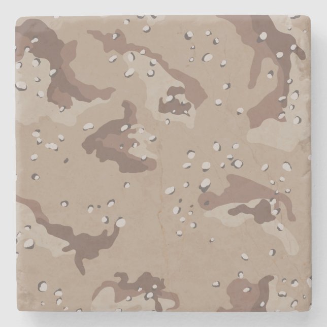 Desert Camo Stone Coaster (Front)