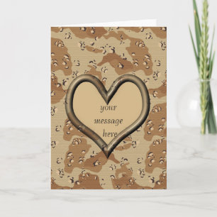 Desert Camo Valentine Card - Customised