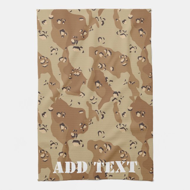 Desert Camouflage (1) Tea Towel (Vertical)