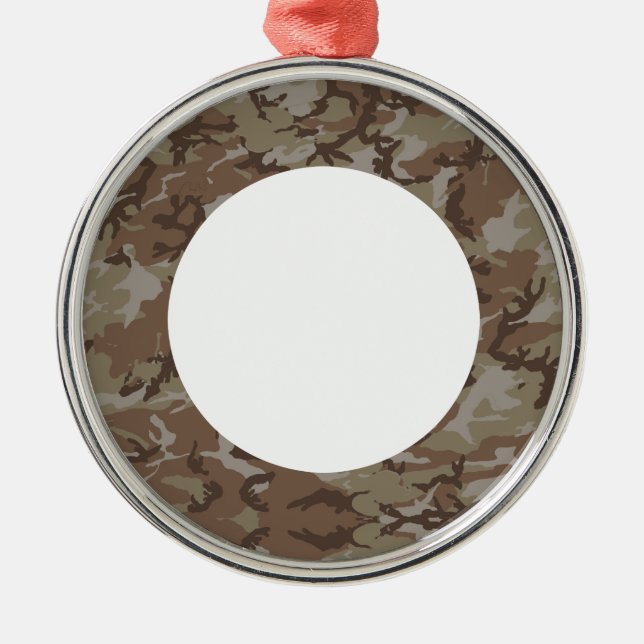 Desert Camouflage Background Metal Tree Decoration (Front)