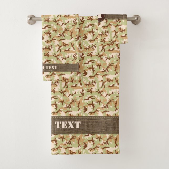 Desert Camouflage Bath Towel Set (Insitu)