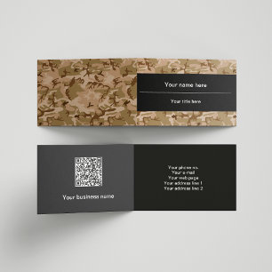 Desert Camouflage, Brown Camo, Military, Army Business Card