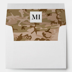 Desert Camouflage, Brown Camo, Military, Army Envelope
