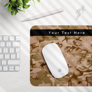 Desert Camouflage, Brown Camo, Military, Army Mouse Mat