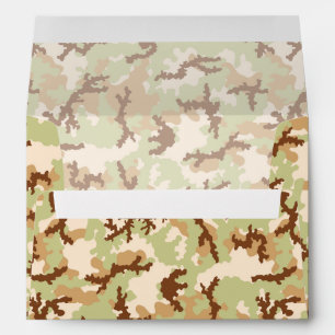 Desert camouflage envelope