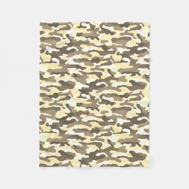 Desert Camouflage Fleece Blanket (Front)