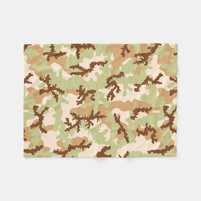 Desert camouflage fleece blanket (Front (Horizontal))