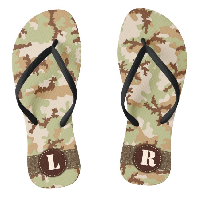 Desert camouflage flip flops (Footbed)