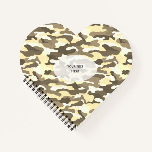 Desert Camouflage Heart Notebook