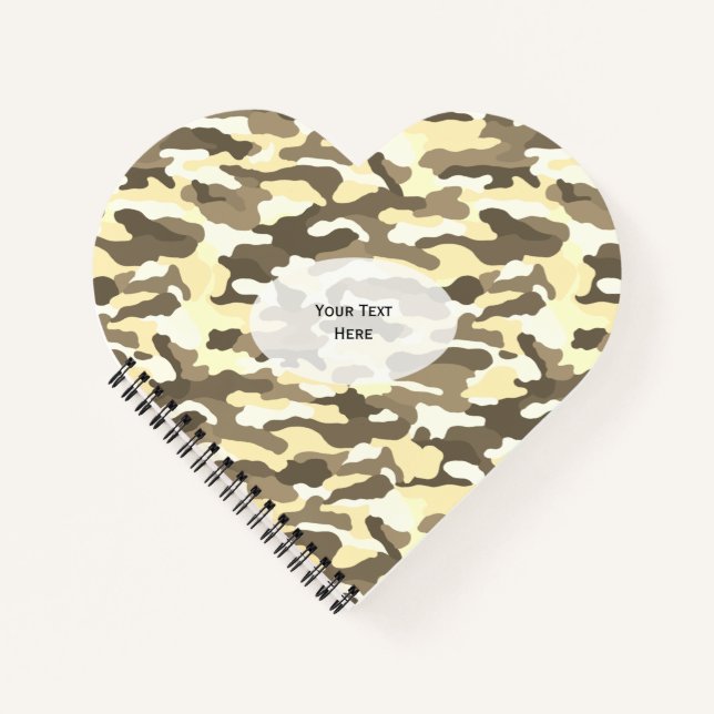 Desert Camouflage Heart Notebook (Front)