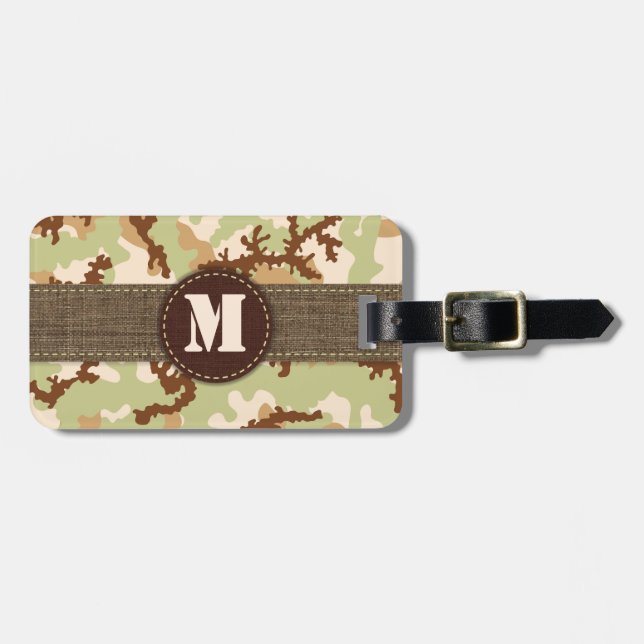 Desert camouflage luggage tag (Front Horizontal)