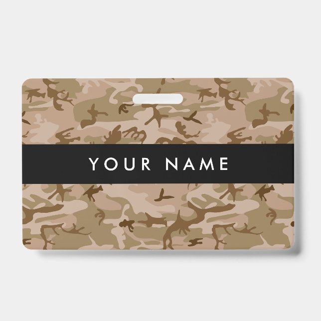 Desert Camouflage, Military, Army ID Badge (Front)
