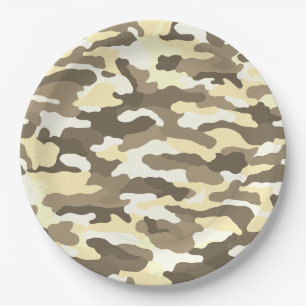 Desert Camouflage Paper Plate