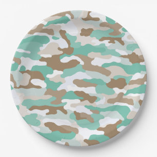 Desert Camouflage Paper Plate