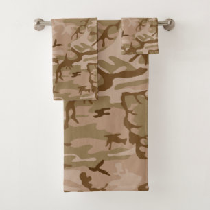 Desert Camouflage Pattern, Military Pattern, Army Bath Towel Set