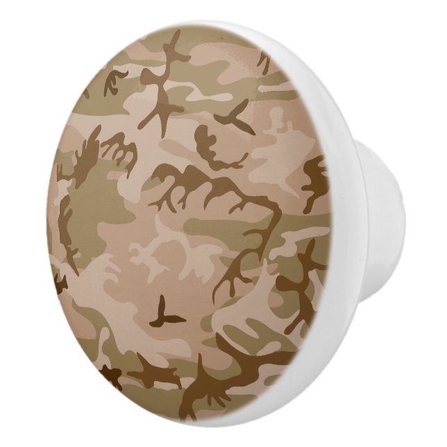 Desert Camouflage Pattern, Military Pattern, Army Ceramic Knob (Right)