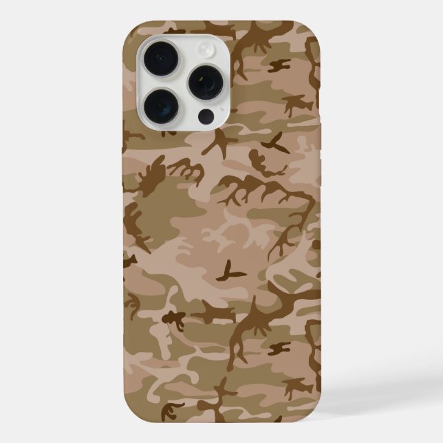 Desert Camouflage Pattern, Military Pattern, Army iPhone Case (Back)