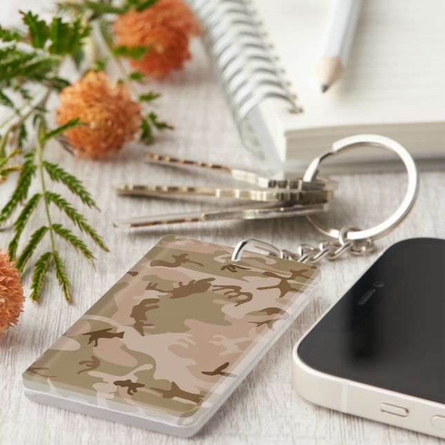 Desert Camouflage Pattern, Military Pattern, Army Key Ring (Front Right)
