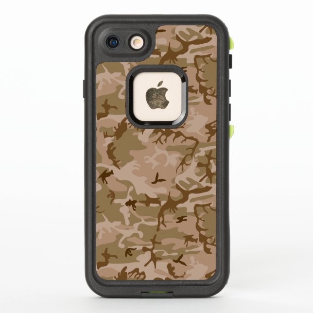Desert Camouflage Pattern, Military Pattern, Army LifeProof iPhone Case (Back)