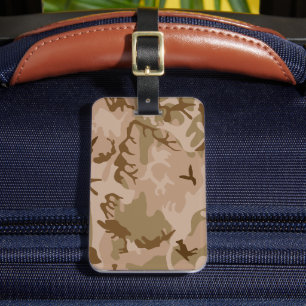 Desert Camouflage Pattern, Military Pattern, Army Luggage Tag