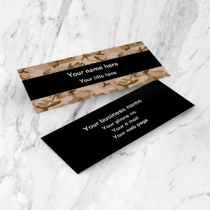 Desert Camouflage Pattern, Military Pattern, Army Mini Business Card