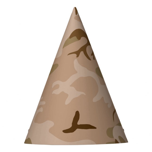 Desert Camouflage Pattern, Military Pattern, Army Party Hat (Front)