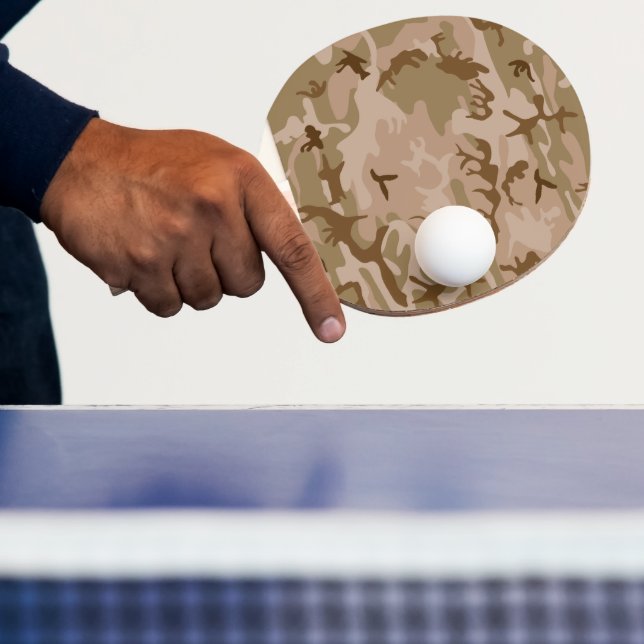 Desert Camouflage Pattern, Military Pattern, Army Ping Pong Paddle (Insitu)