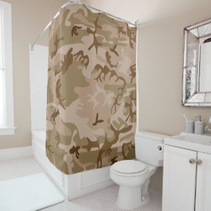 Desert Camouflage Pattern, Military Pattern, Army Shower Curtain