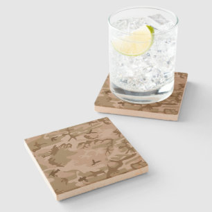 Desert Camouflage Pattern, Military Pattern, Army Stone Coaster