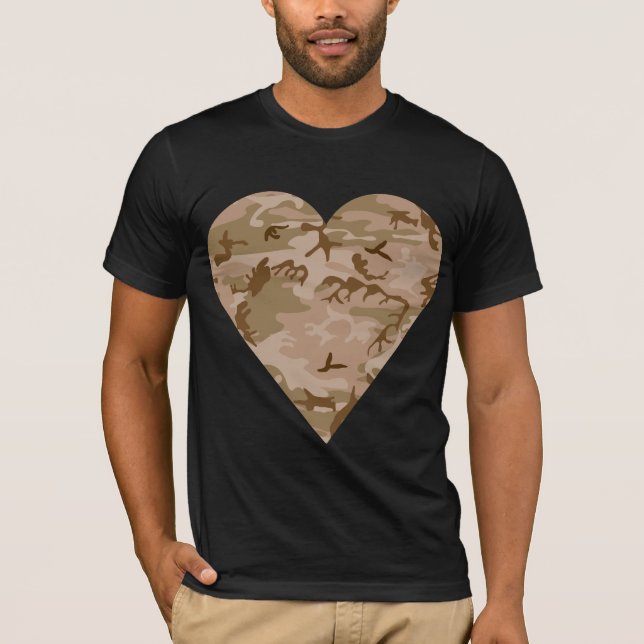 Desert Camouflage Pattern, Military Pattern, Army T-Shirt (Front)