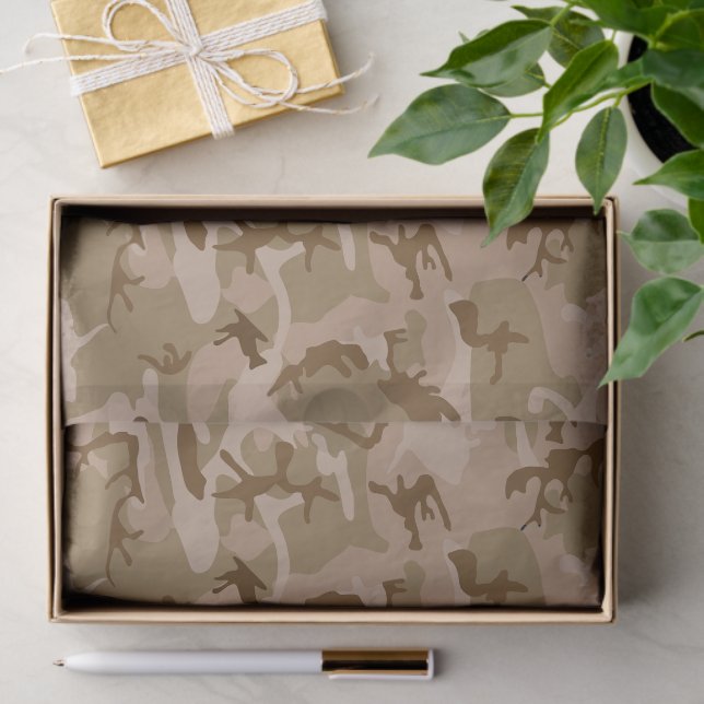Desert Camouflage Pattern, Military Pattern, Army Tissue Paper (Gift)