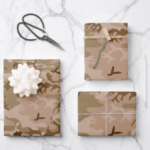 Desert Camouflage Pattern, Military Pattern, Army Wrapping Paper Sheet