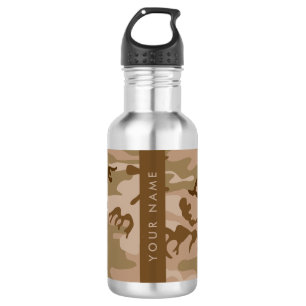 Desert Camouflage Pattern, Your name, Personalise 532 Ml Water Bottle