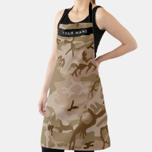 Desert Camouflage Pattern, Your name, Personalise Apron