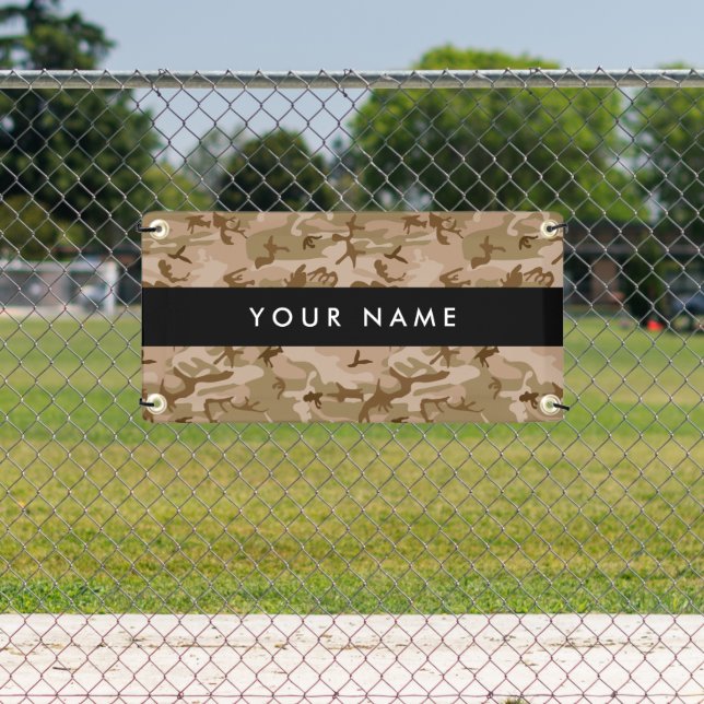 Desert Camouflage Pattern, Your name, Personalise Banner (Insitu)