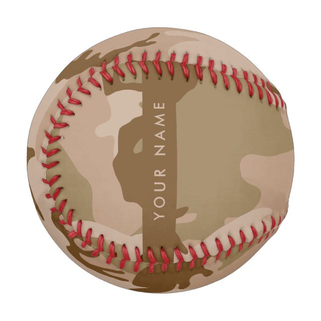 Desert Camouflage Pattern, Your name, Personalise Baseball (Front Left)