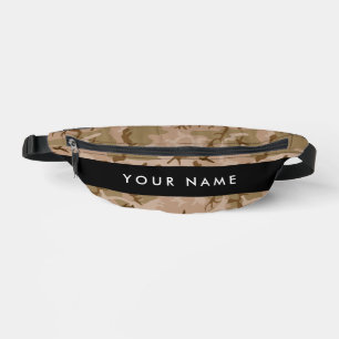 Desert Camouflage Pattern, Your name, Personalise Bum Bags