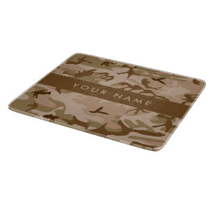 Desert Camouflage Pattern, Your name, Personalise Cutting Board
