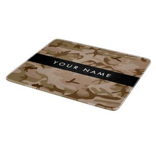 Desert Camouflage Pattern, Your name, Personalise Cutting Board