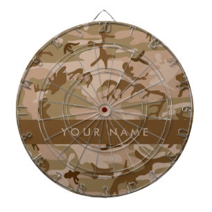 Desert Camouflage Pattern, Your name, Personalise Dartboard