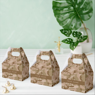 Desert Camouflage Pattern, Your name, Personalise Favour Box