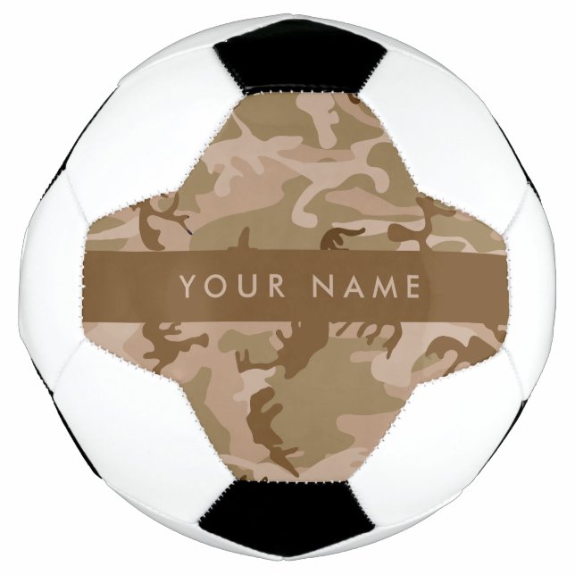 Desert Camouflage Pattern, Your name, Personalise Football (Front)