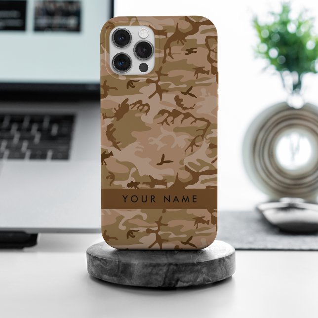 Desert Camouflage Pattern, Your name, Personalise iPhone Case (Creator Uploaded)