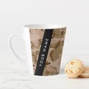 Desert Camouflage Pattern, Your name, Personalise Latte Mug