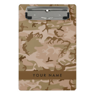 Desert Camouflage Pattern, Your name, Personalise Mini Clipboard
